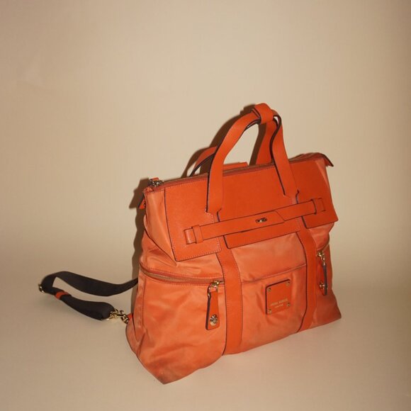 Henri Bendel Nylon Jetsetter Convertible Orange Backpack main image 11